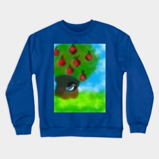 New fruits for the pigeon - Digital Landscape Painting Crewneck Sweatshirt